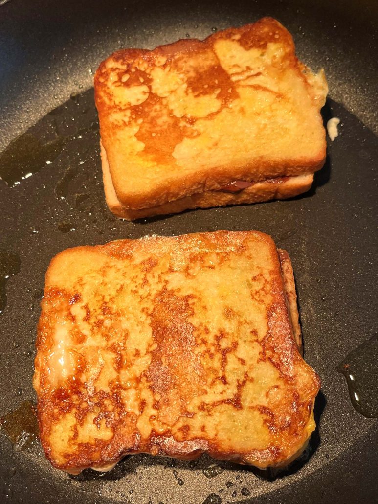 decadent breakfast Nutella Stuffed French Toast