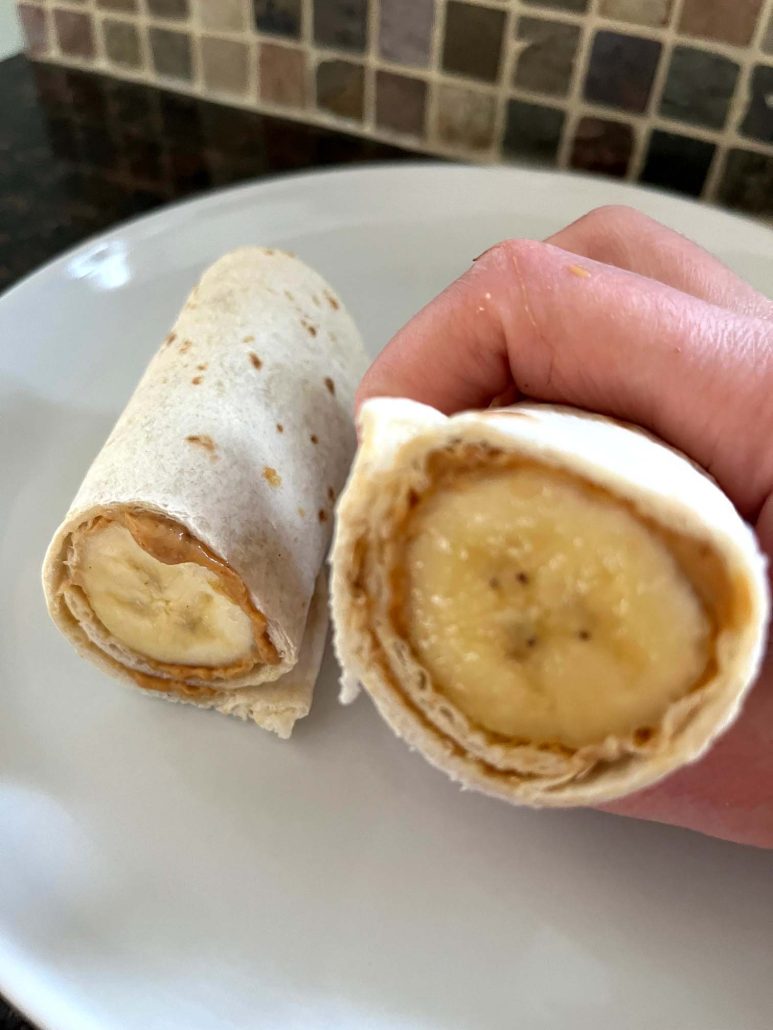 peanut butter breakfast wrap