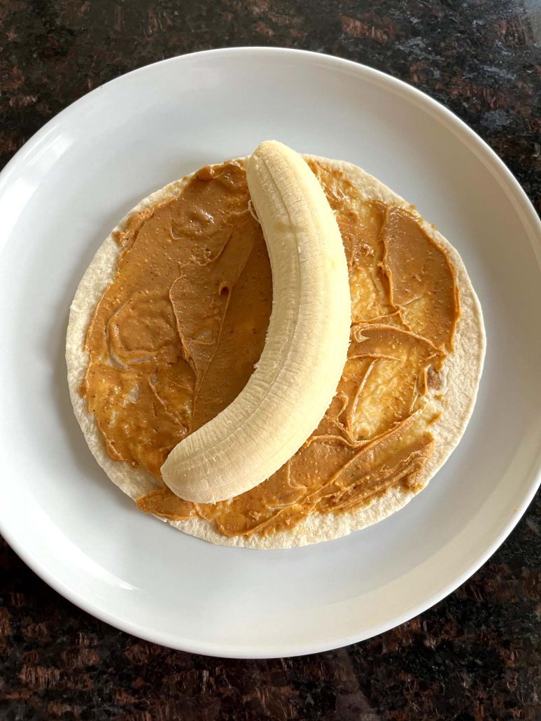 banana peanut butter tortilla