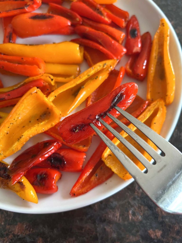 roasted mini bell peppers side dish