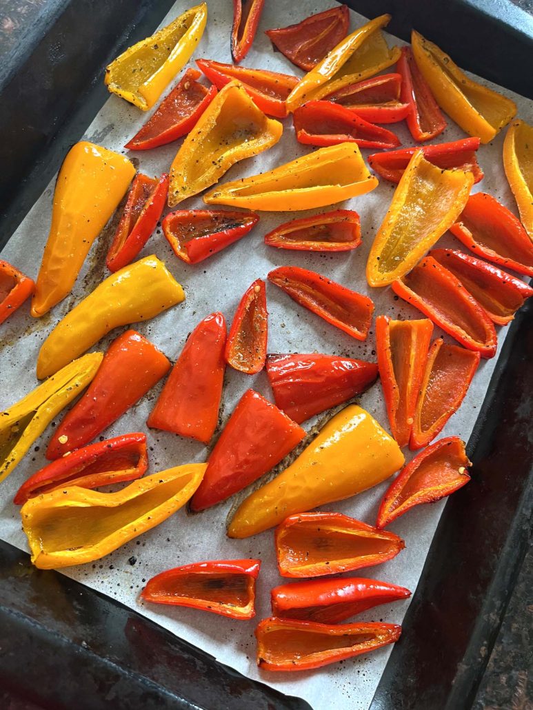 easy roasted mini bell peppers