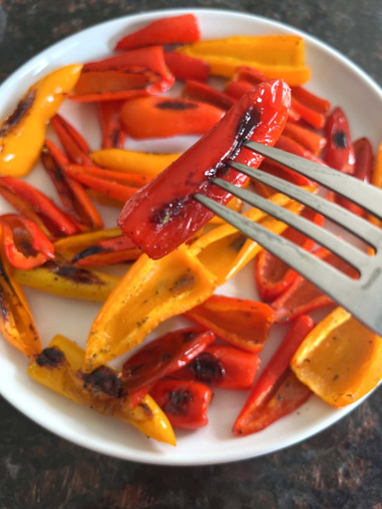 healthy roasted mini peppers