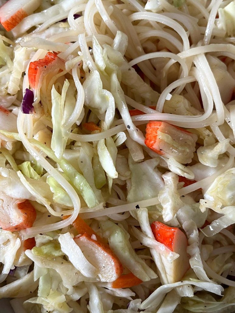 fresh ingredients for Spring Roll In A Bowl