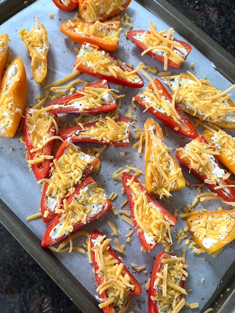 mini peppers with cream cheese