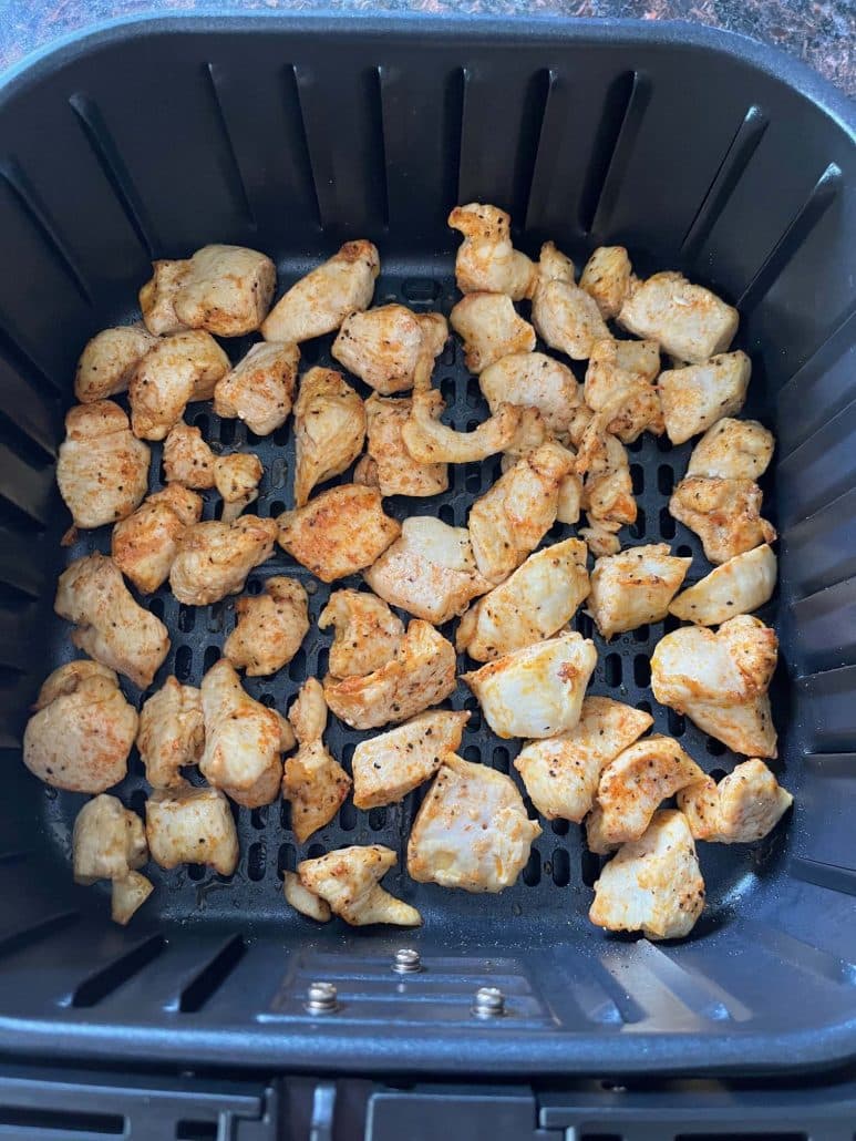 diced chicken in air fryer