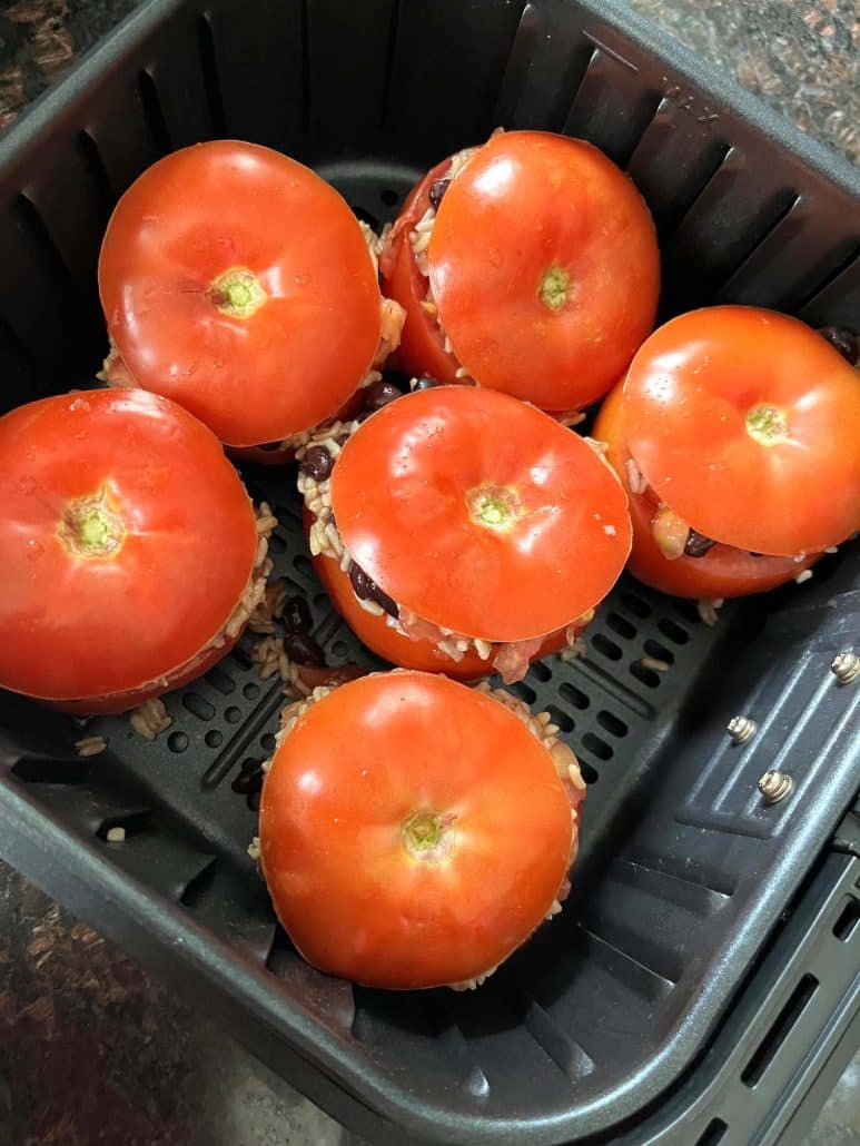 air fryer stuffed tomatoes recipe