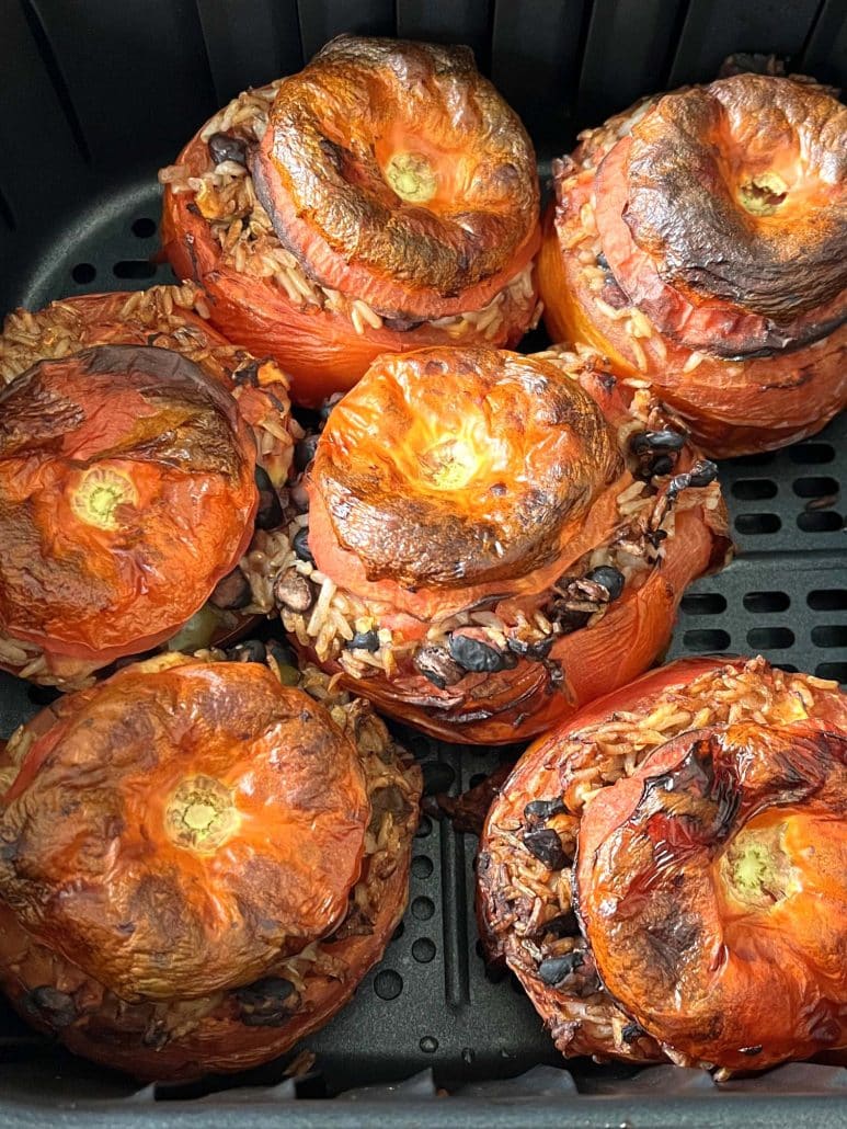 healthy air fryer stuffed tomatoes