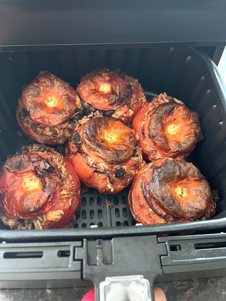 simple air fryer stuffed tomatoes