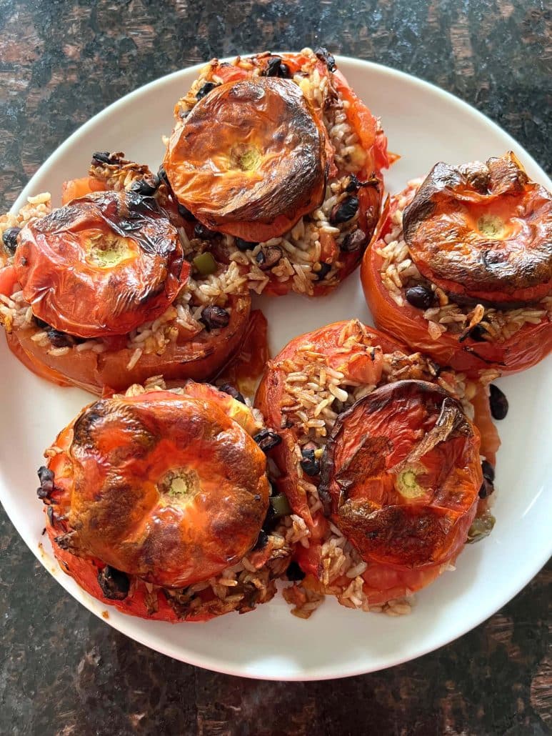 low carb air fryer stuffed tomatoes