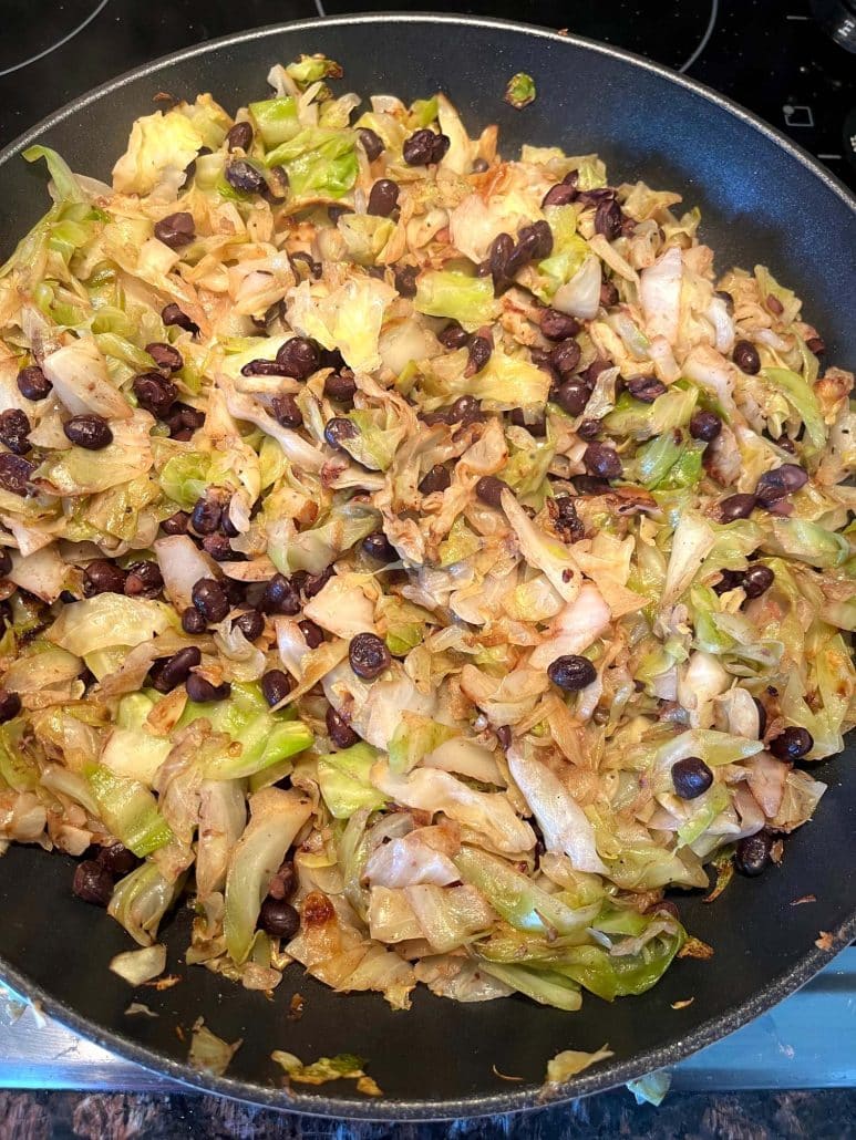 easy cabbage and beans