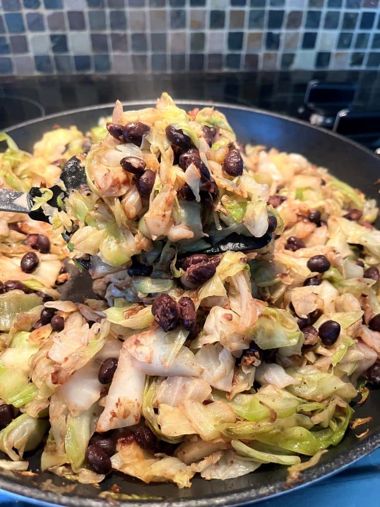 healthy cabbage and beans