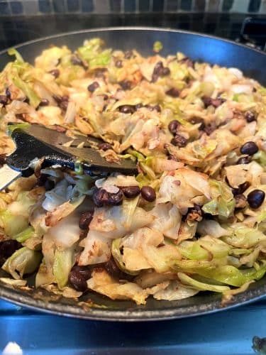cabbage and beans dinner