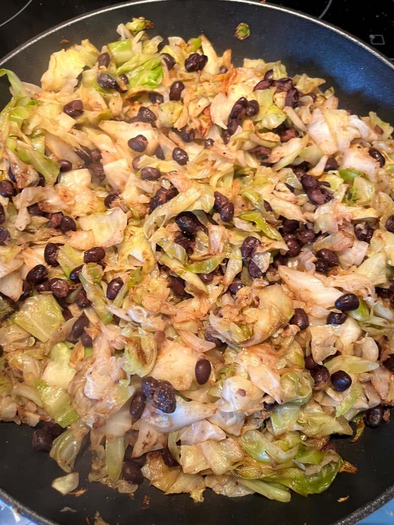 cabbage and black beans