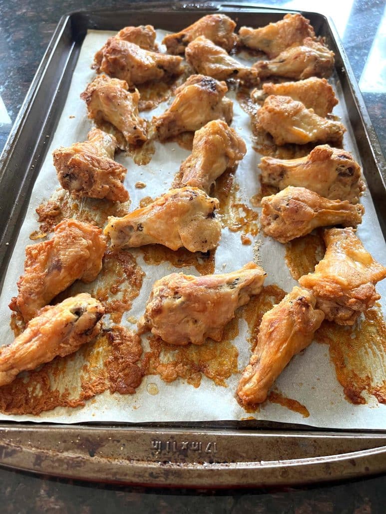 Oven-fried chicken wings