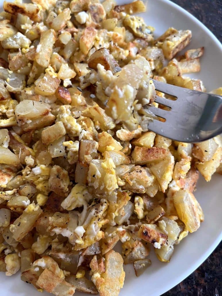 stovetop potatoes and eggs