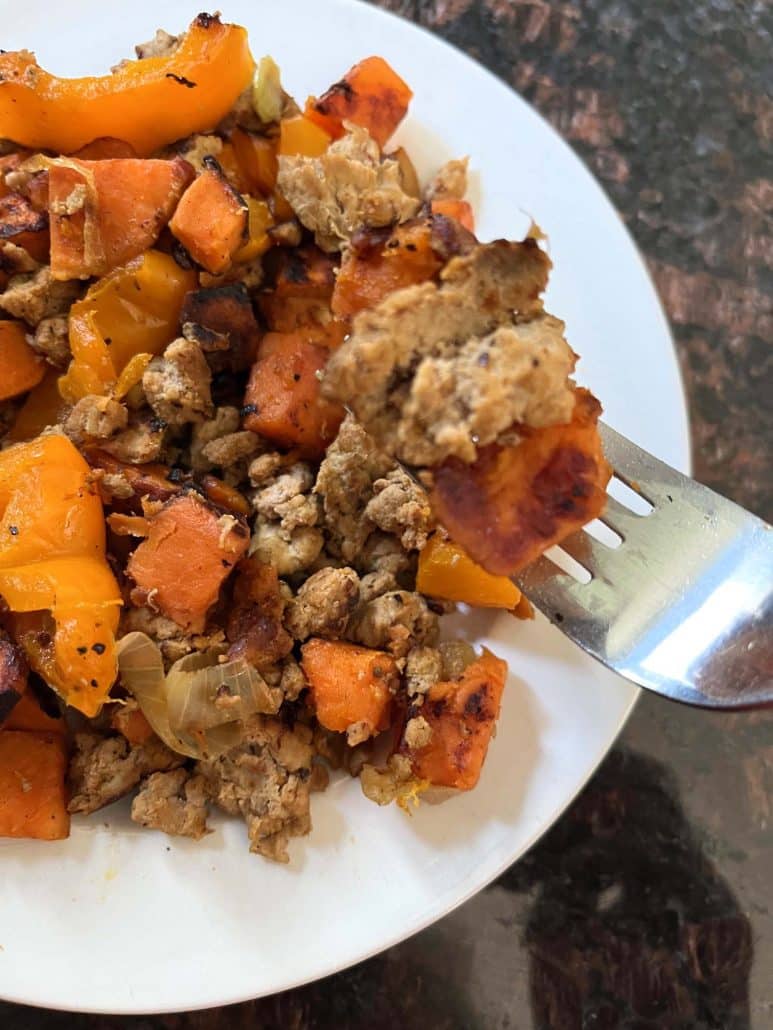 one pan turkey sweet potato