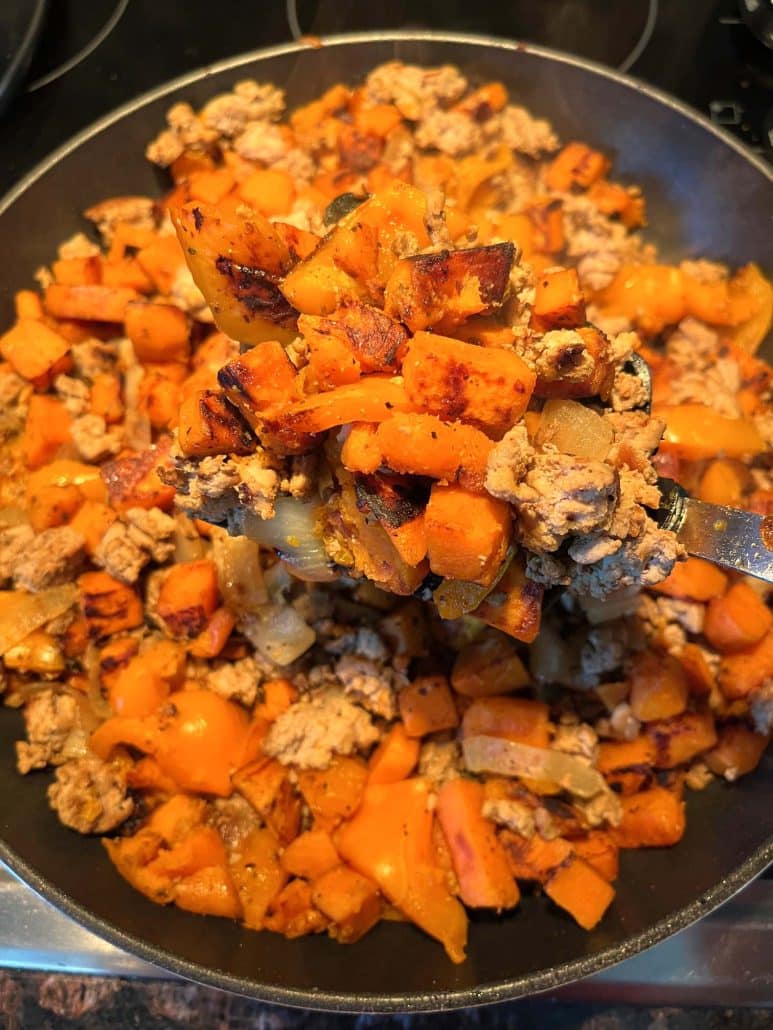 sweet potato turkey stir fry