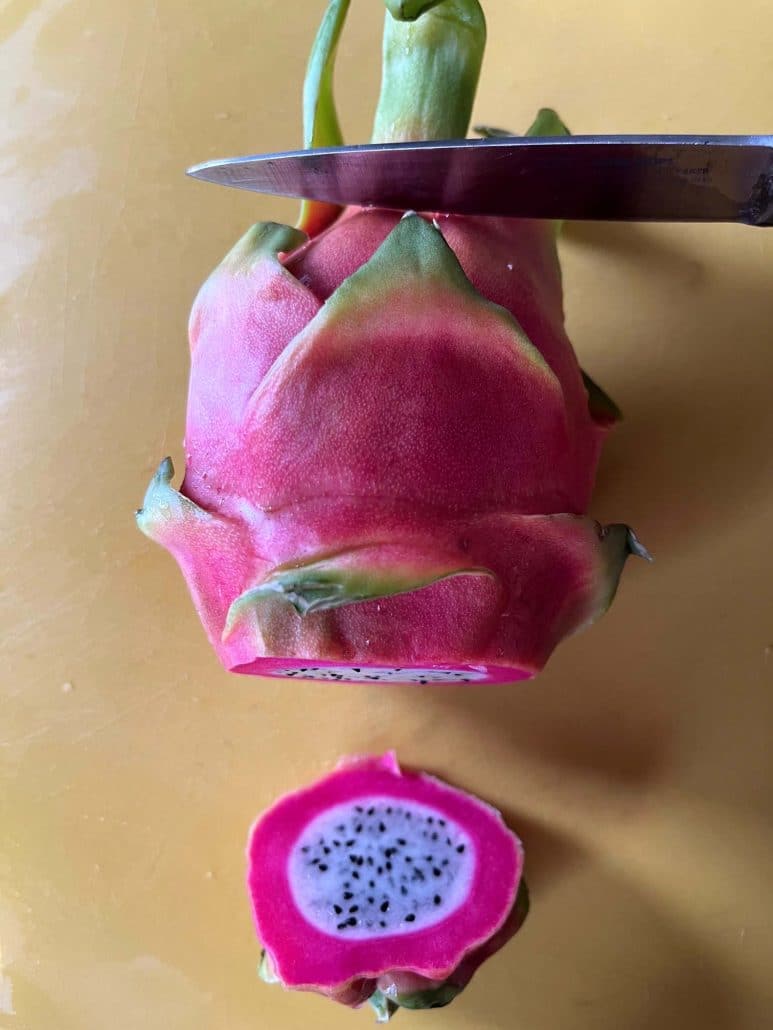 slice dragon fruit