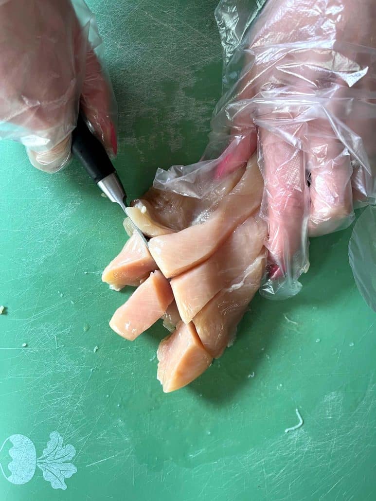 how to cube chicken breast