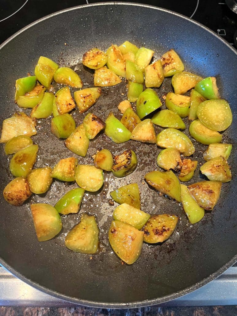 easy pan fried tomatillos