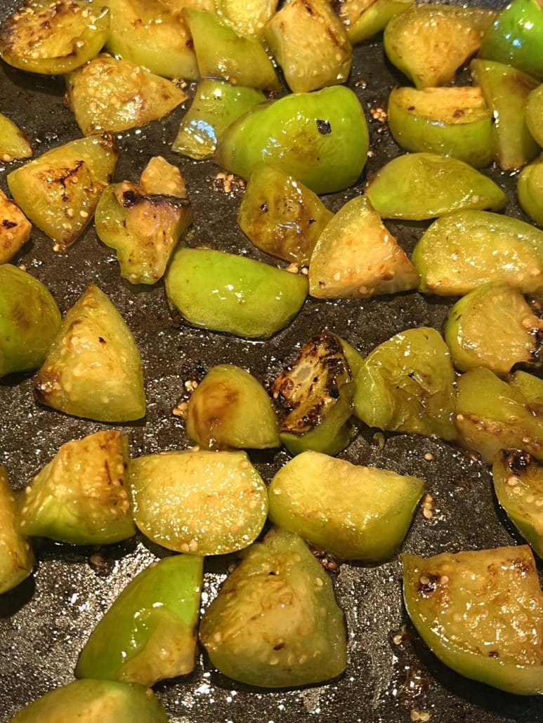 healthy fried tomatillos