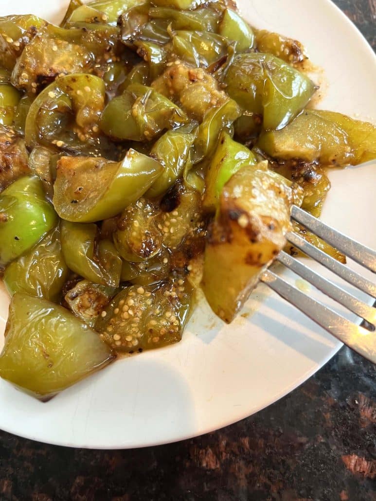 quick fried tomatillos