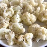 steamed cauliflower