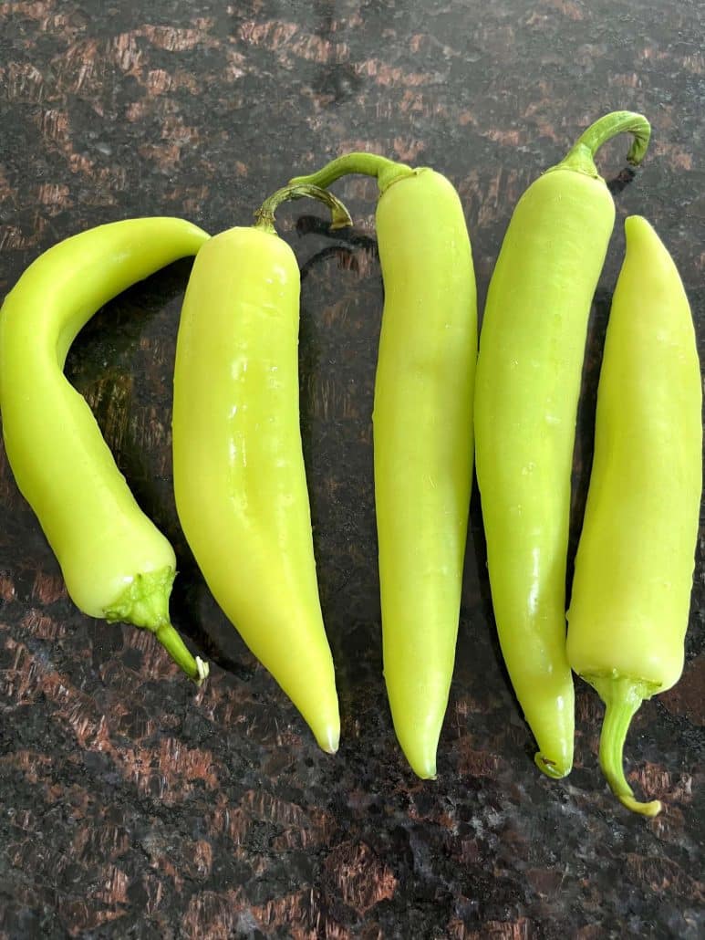 air fryer banana pepper halves