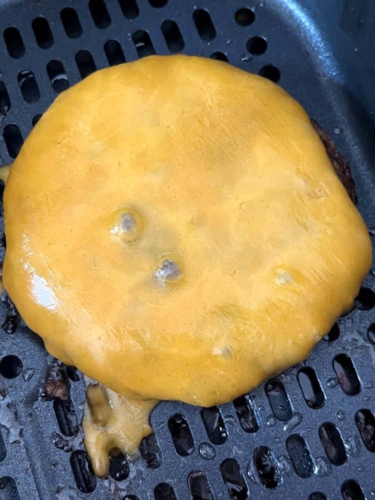 quick air fryer cheeseburgers