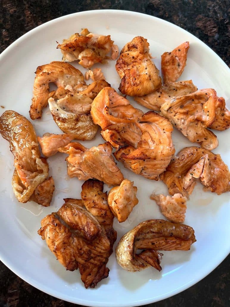 healthy air fryer salmon belly