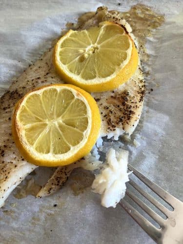 quick baked lemon sole