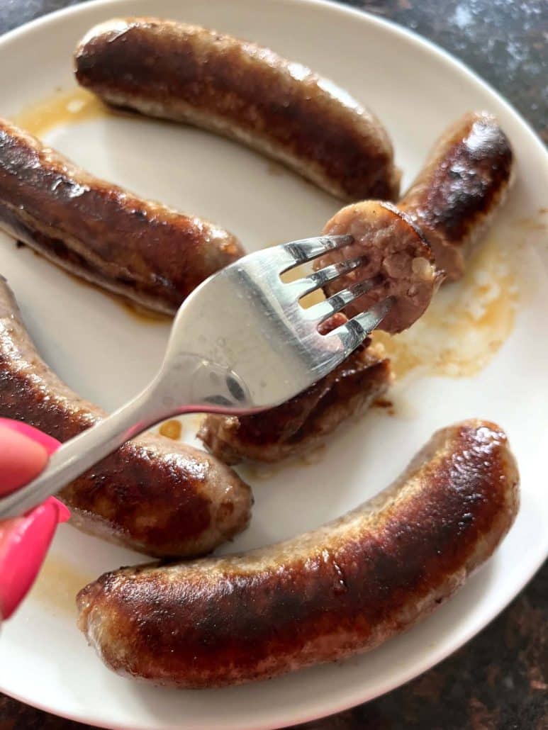 stovetop cooked bratwurst