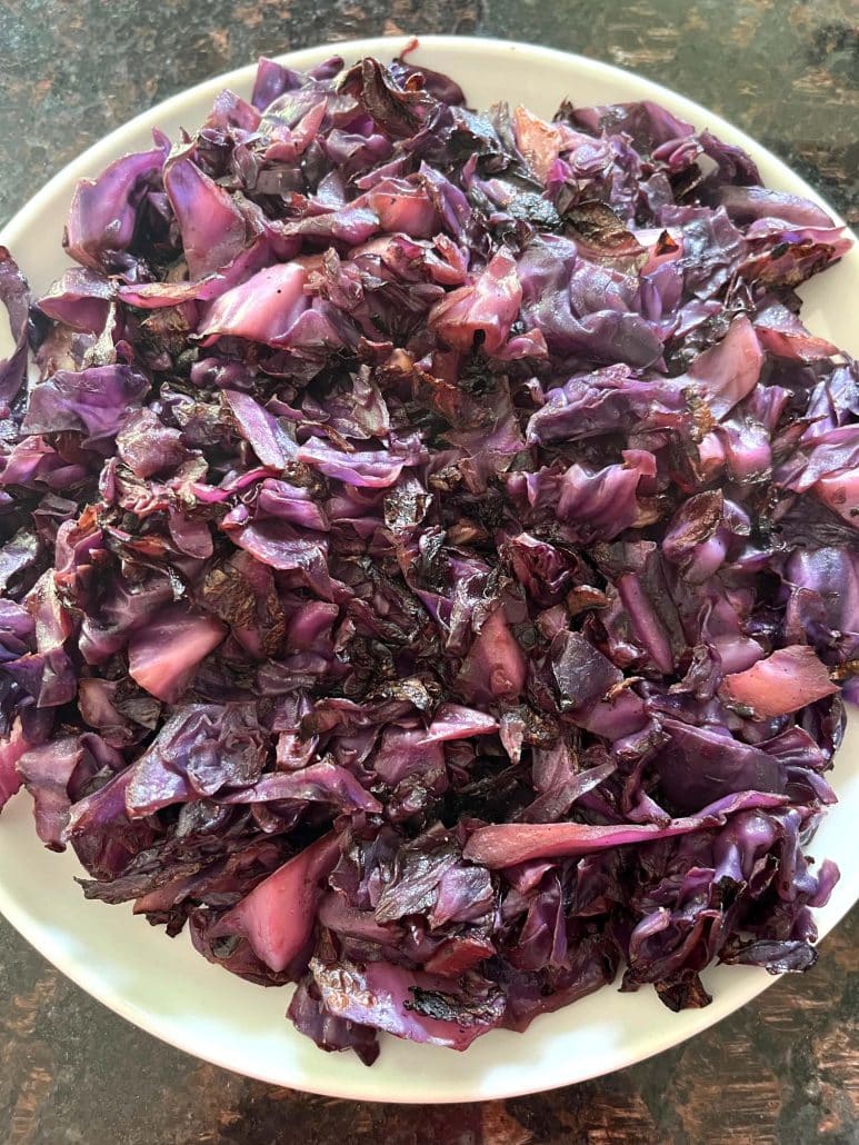fried red cabbage side dish