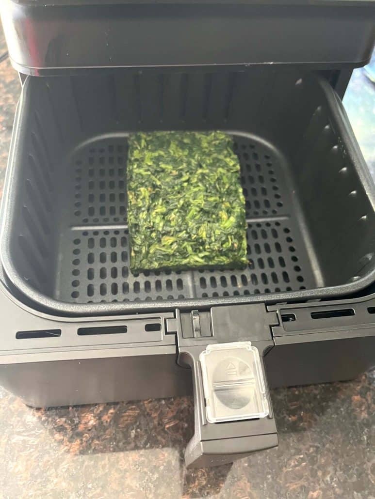 frozen spinach in air fryer