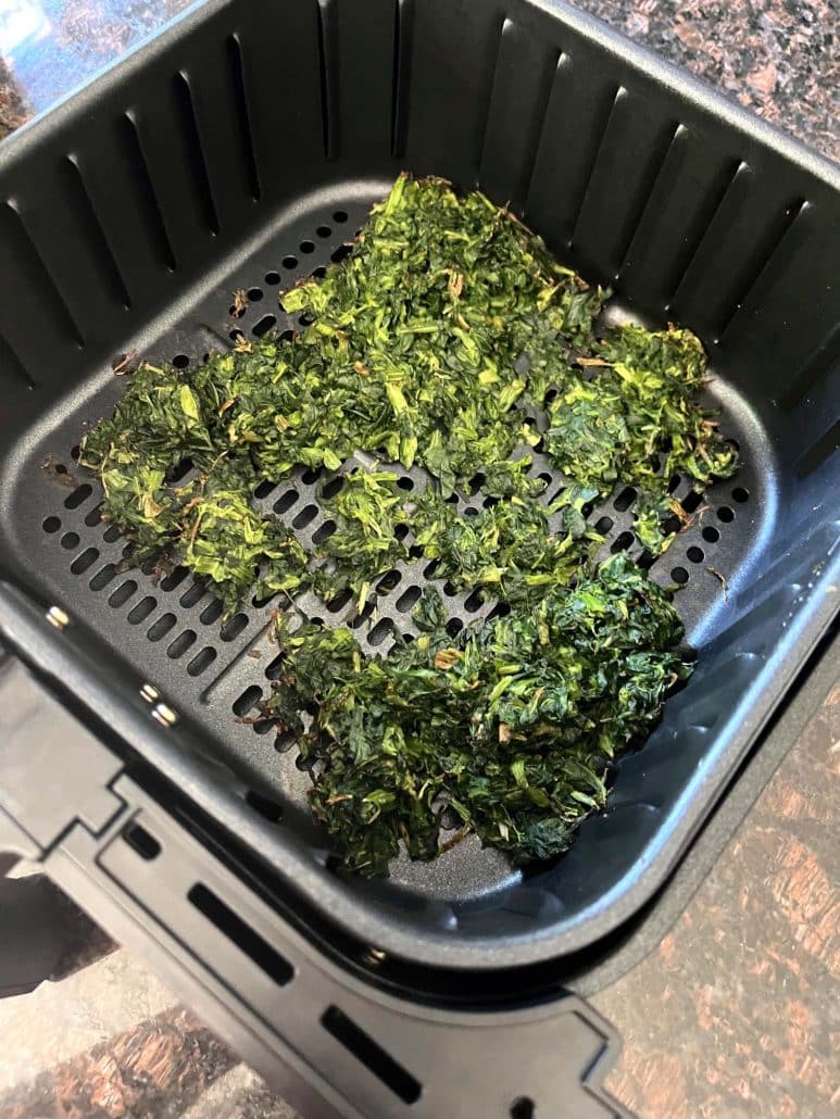 healthy air fryer spinach