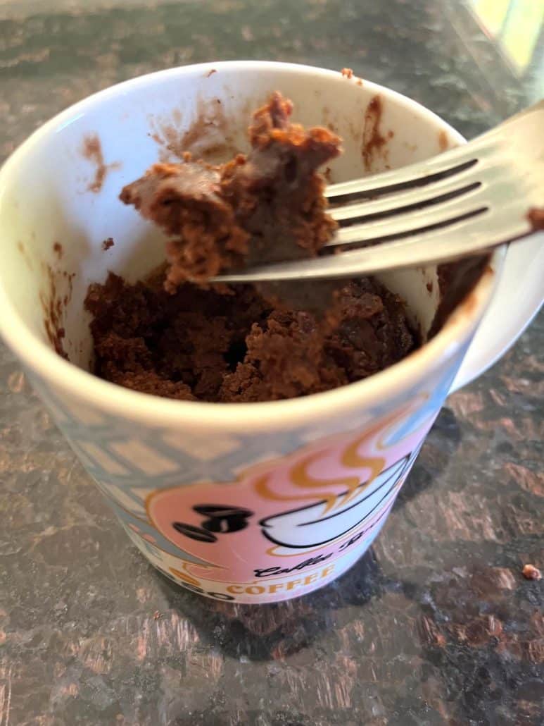 easy microwave nutella brownie