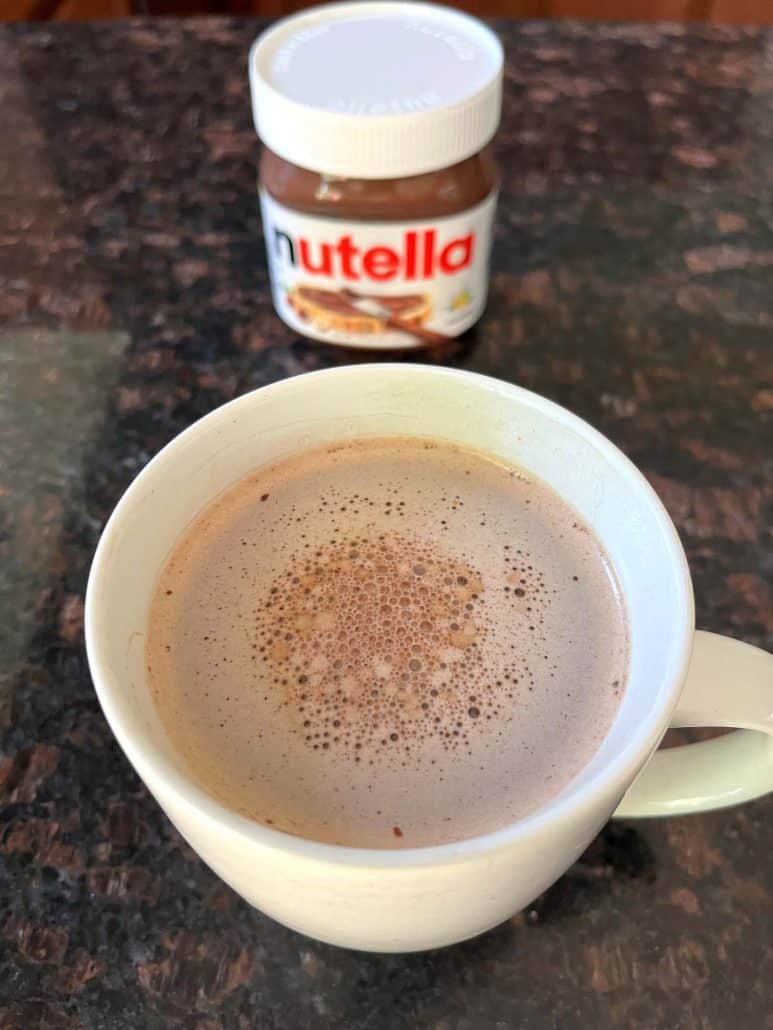 rich nutella hot chocolate