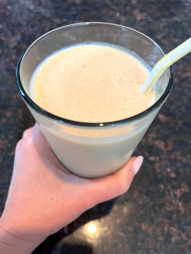 This refreshing creamy peanut butter banana smoothie is the perfect quick breakfast or snack.