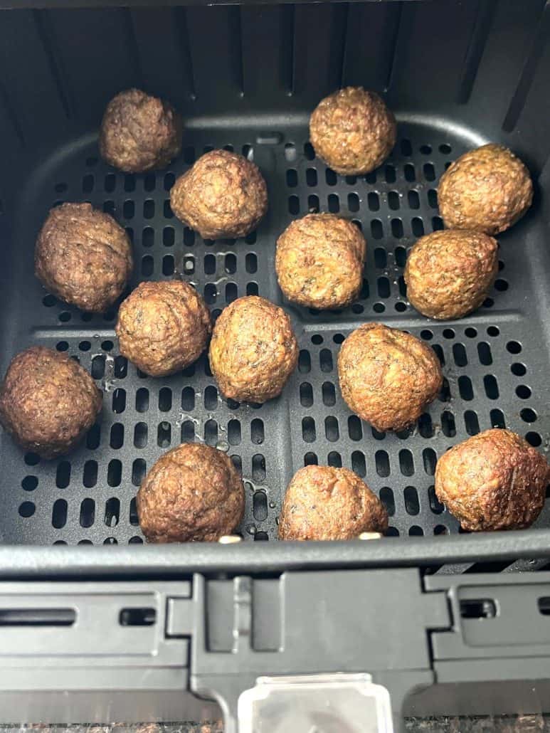 Crispy and golden texture of Impossible Meatballs.