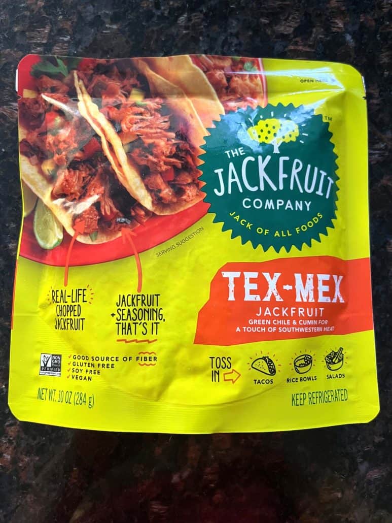 Package of The Jackfruit Company Tex-Mex Jackfruit.