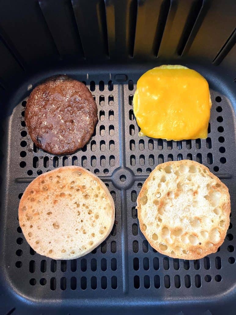 Jimmy Dean English Muffin Sandwich, cooking separately for the perfect texture.